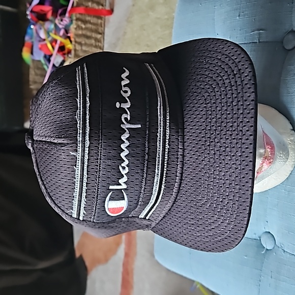 Accessories 325 Champion Script Spellout Logo Baseball Hat